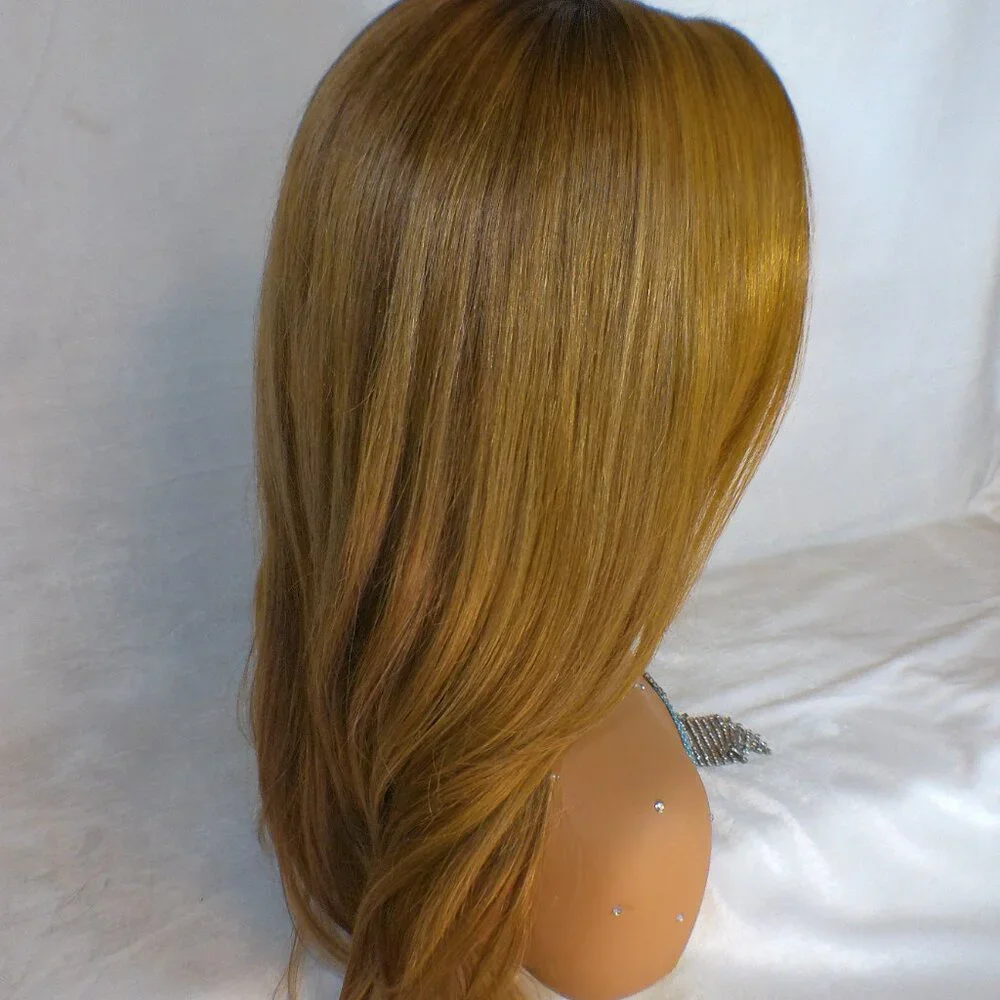 ✨18 Inch Human Tigers Eye Dimensional Lace Wig With Large Parting Area ✨ - Picture 8 of 16